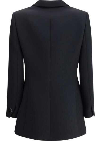 Sacouri Giorgio Armani Single-breasted Blazer BLACK BEAUTY Femei (BM 18729826) 3