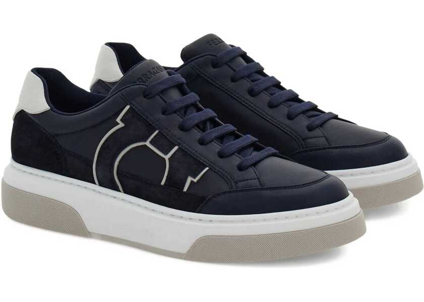 Sneakers Ferragamo Gancini leather Sneakers NAVY Barbati (BM 18729844) 2