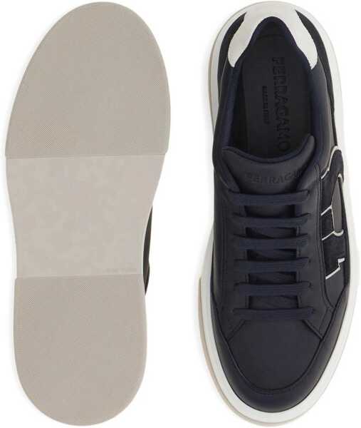 Sneakers Ferragamo Gancini leather Sneakers NAVY Barbati (BM 18729844) 3