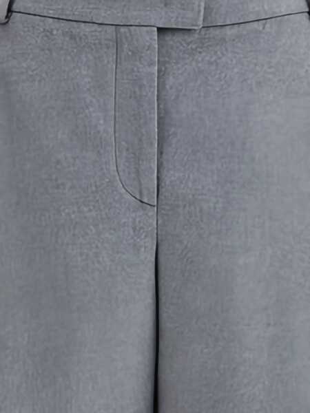 Pantaloni casual Giorgio Armani Silk flannel Pants SMOKED PEARL Femei (BM 18729856) 3