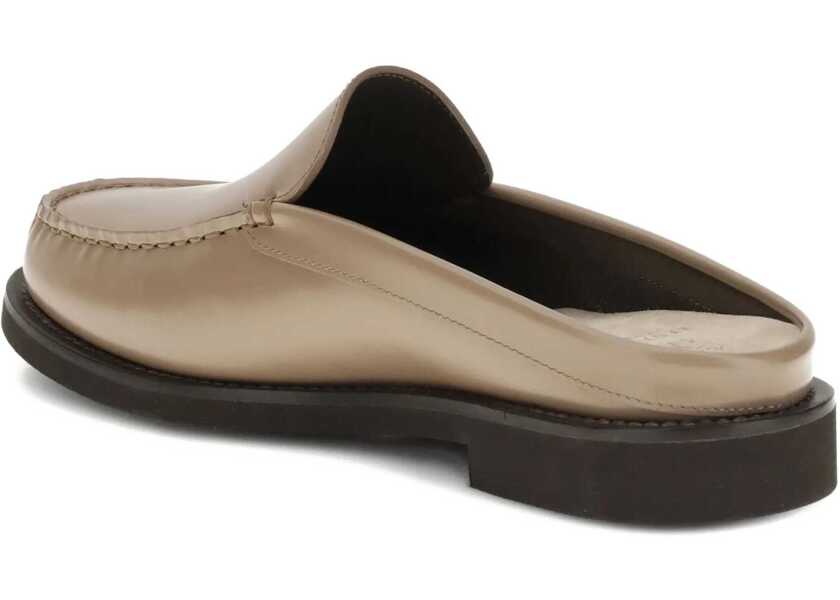 Mocasini Brunello Cucinelli Leather Mules NOCCIOLA Femei (BM 18729871) 4