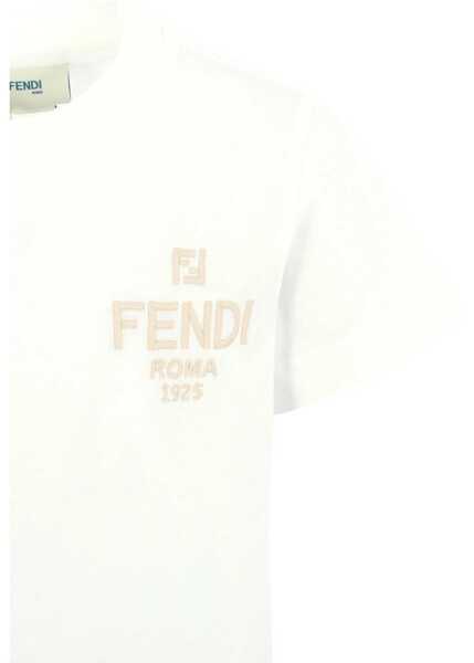 Tricouri Fendi T-Shirt With Logo WHITE Baieti (BM 18730111) 3