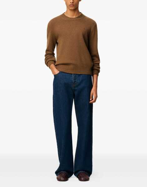 Pulovere AMI Paris Ami De Coeur Crew Neck Sweater BROWN Barbati (BM 18730312) 2