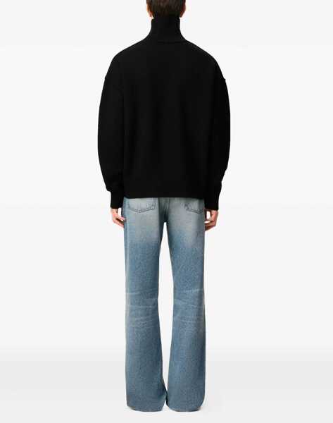 Pulovere AMI Paris Ami De Coeur Turtleneck Sweater BLACK Barbati (BM 18730321) 4