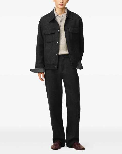 Bomber jacket AMI Paris Trucker Jacket In Wool GREY Barbati (BM 18730372) 2