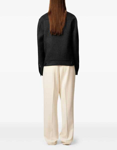 Bomber jacket AMI Paris Trucker Jacket In Wool GREY Barbati (BM 18730372) 3