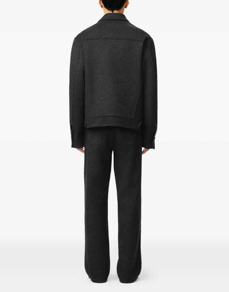 Bomber jacket AMI Paris Trucker Jacket In Wool GREY Barbati (BM 18730372) 4