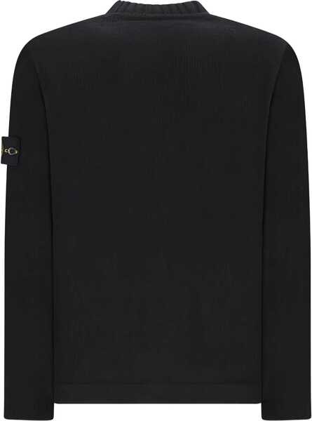Pulovere Stone Island Crew Neck Sweater With Brushed Texture. BLACK Barbati (BM 18730375) 2