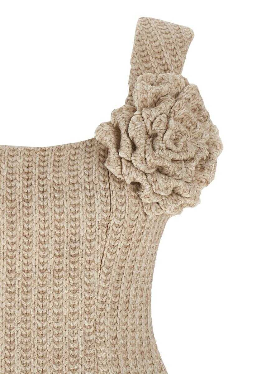 Rochii GIUSEPPE DI MORABITO Giuseppe Di Morabito Tricot Dress Beige Femei (BM 18731151) 3