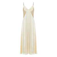 Rochii Forte_Forte Silver Pinstripe Satin Slipdress Clothing Femei