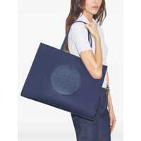 Genti de mana 'Ella' Blue Large Tote Bag With Tonal Logo Detail In Tech Fabric Woman Femei