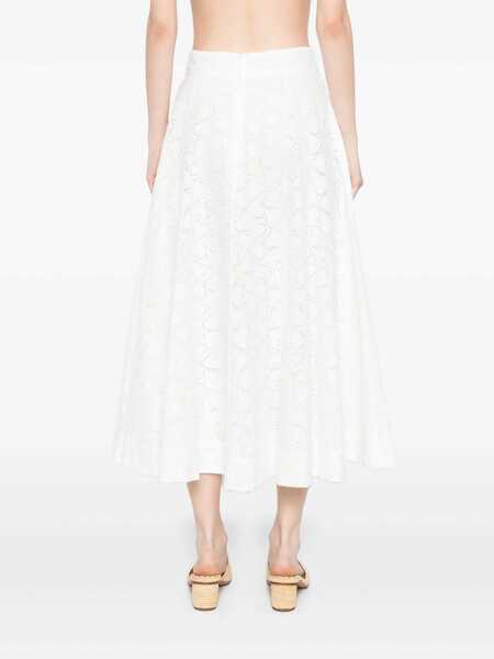 Fuste ZIMMERMANN Zimmermann Crush Midi Skirt Beige Femei (BM 18732294) 4