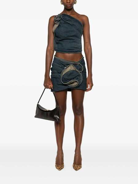 Fuste Magda Butrym Magda Butrym Floral Detail Denim Mini Skirt VINTAGE BLUE Femei (BM 18732327) 2