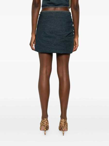 Fuste Magda Butrym Magda Butrym Floral Detail Denim Mini Skirt VINTAGE BLUE Femei (BM 18732327) 4