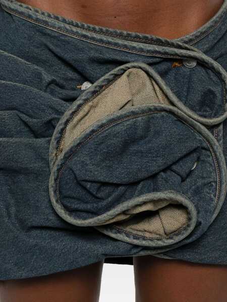 Fuste Magda Butrym Magda Butrym Floral Detail Denim Mini Skirt VINTAGE BLUE Femei (BM 18732327) 5