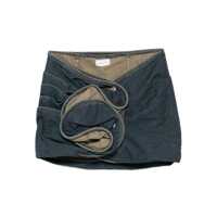 Fuste Magda Butrym Floral Detail Denim Mini Skirt Femei