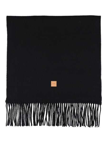 Esarfe A.P.C. A.P.C. Aria Wool Scarf With Logo Black Barbati (BM 18732405) 1