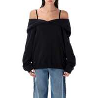 Bluze de trening MM6 Maison Margiela Off-Shoulder Hoodie Femei