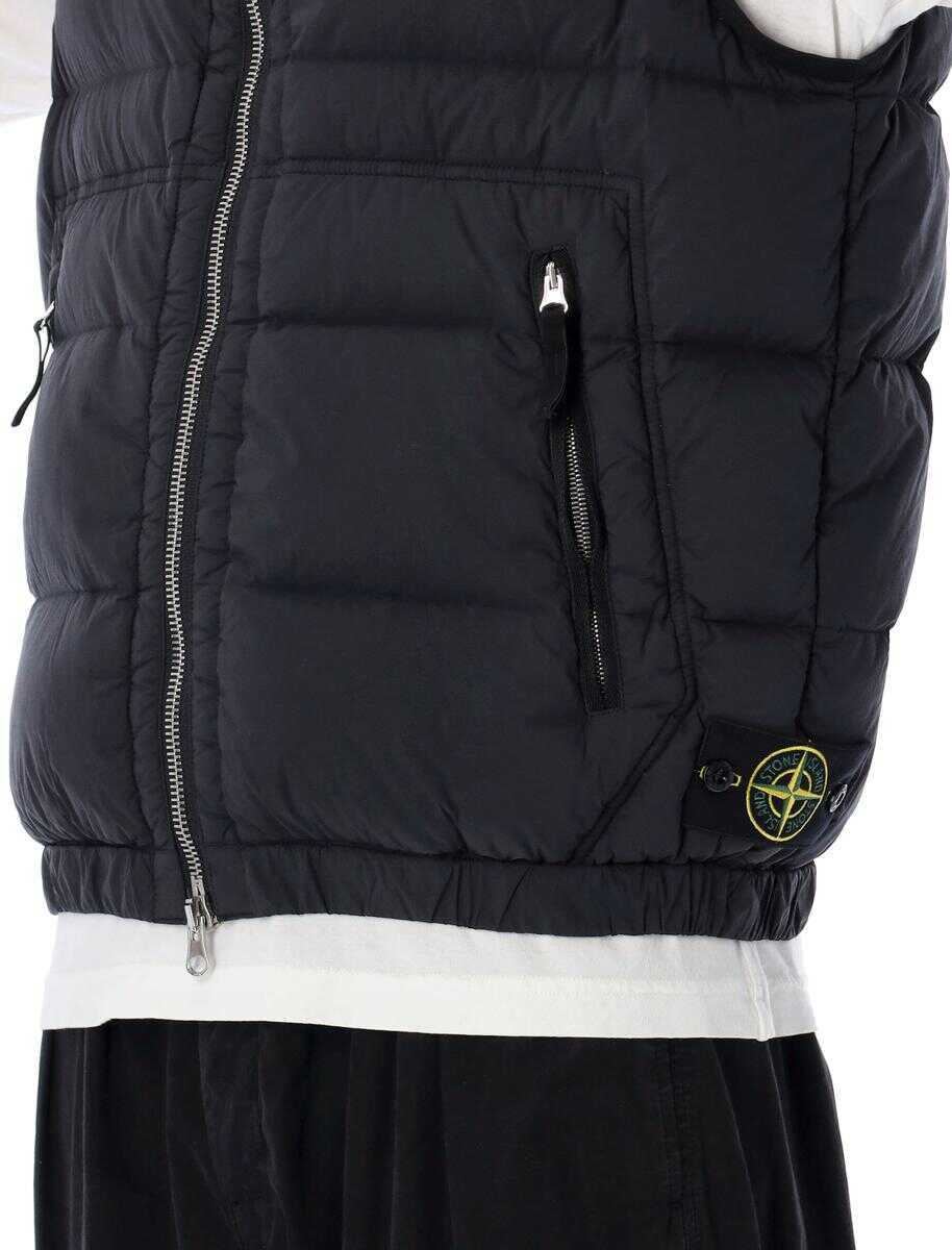 Topuri Stone Island Stone Island Seamless Nylon Down Vest Black Barbati (BM 18732504) 3