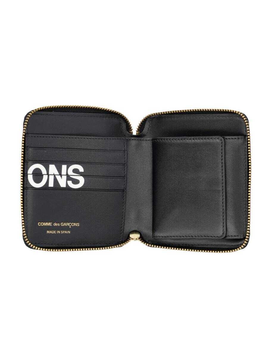 Portofele Comme des Garons Comme Des Garons Leather Hugo Logo Zip Around Wallet Black Femei (BM 18732516) 3