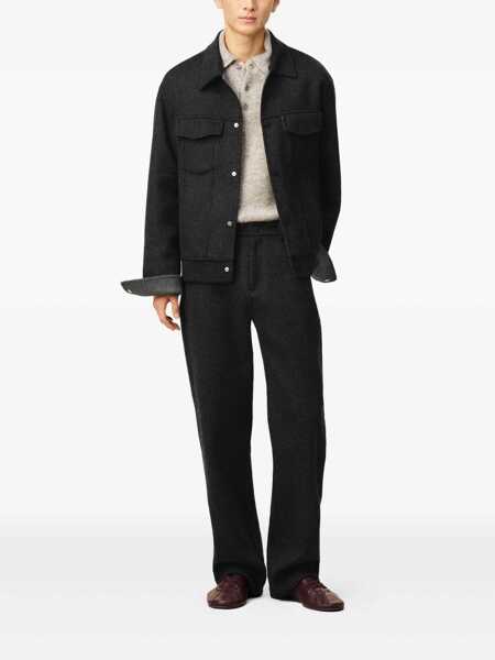 Geci AMI Paris Trucker Jacket In Wool GREY Barbati (BM 18732924) 2