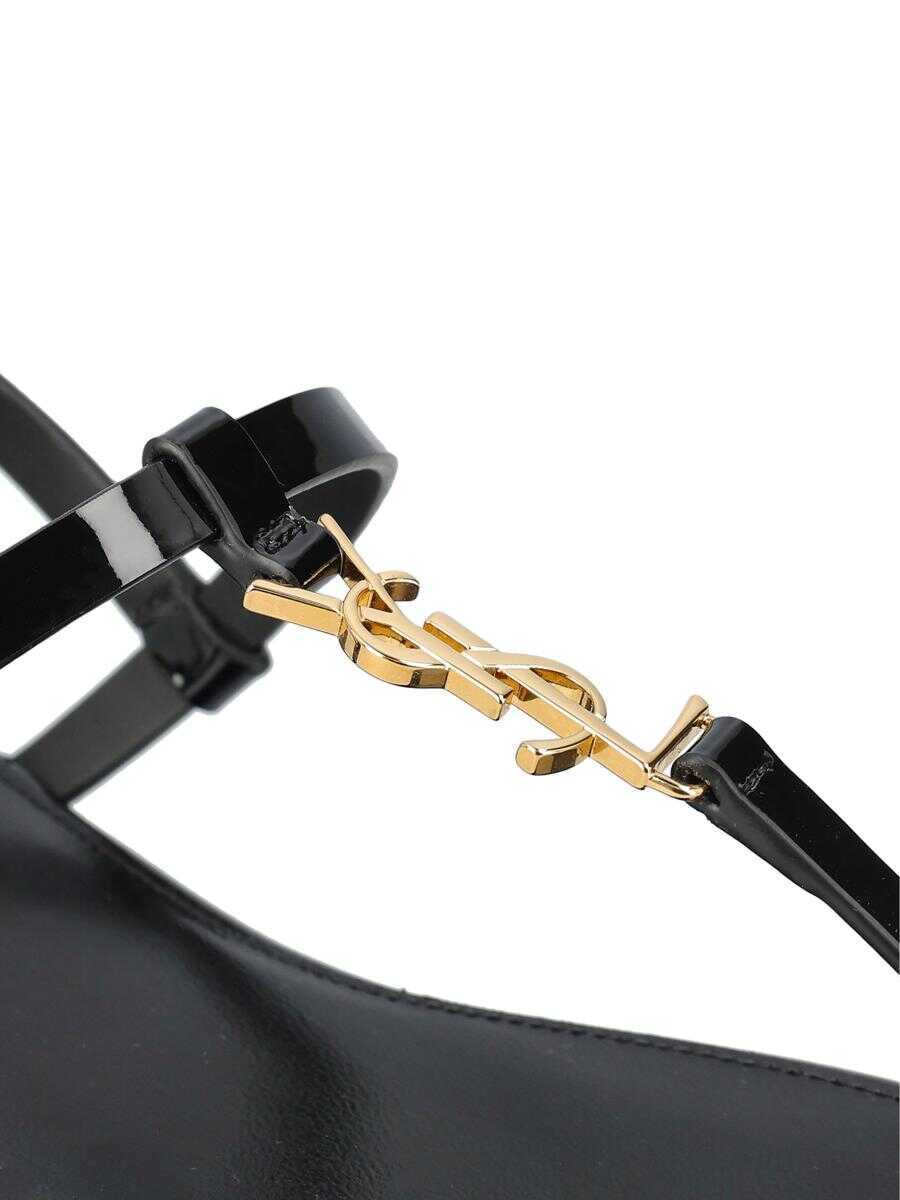Sandale Saint Laurent Saint Laurent Sandals Black Femei (BM 18733005) 4