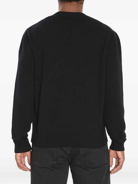 Pulovere Moncler Logo Sweater In Wool Black Barbati (BM 18733107) 4