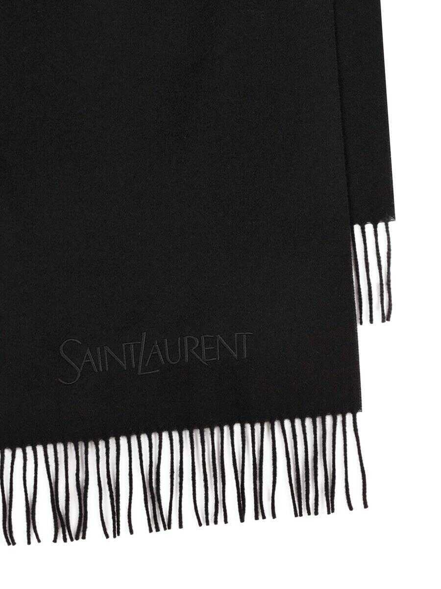 Esarfe Saint Laurent Saint Laurent Scarves Black Barbati (BM 18733275) 2