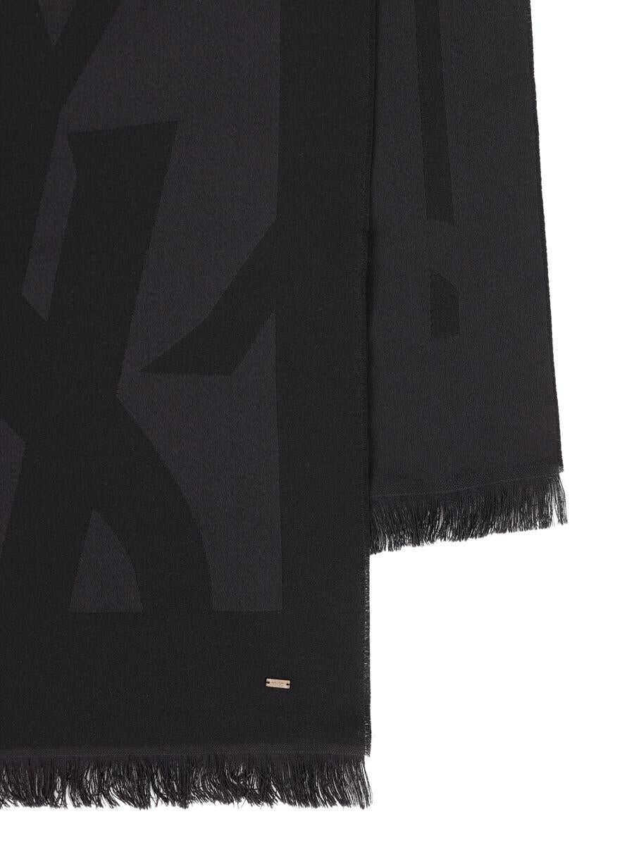 Esarfe Saint Laurent Saint Laurent Scarves Black Femei (BM 18733281) 2