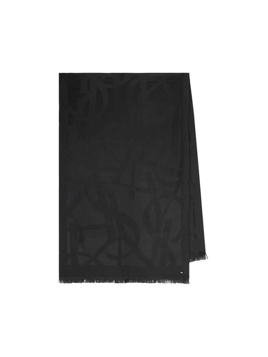 Esarfe Saint Laurent Saint Laurent Scarves Black Femei (BM 18733281) 1