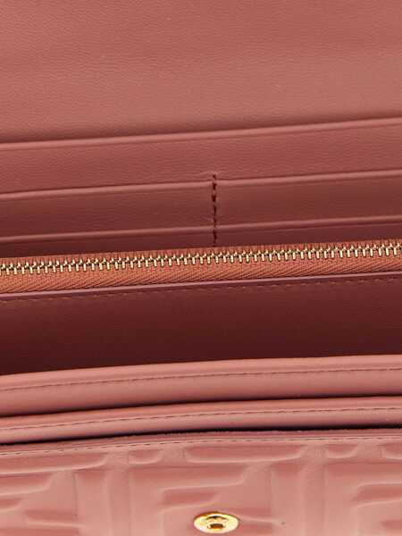 Portofele Fendi Fendi Continental Baguette Wallet On Chain PINK Femei (BM 18734139) 4