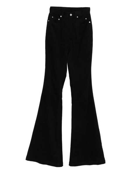 Pantaloni casual Rick Owens Rick Owens Flared Jeans Black Femei (BM 18734232) 1