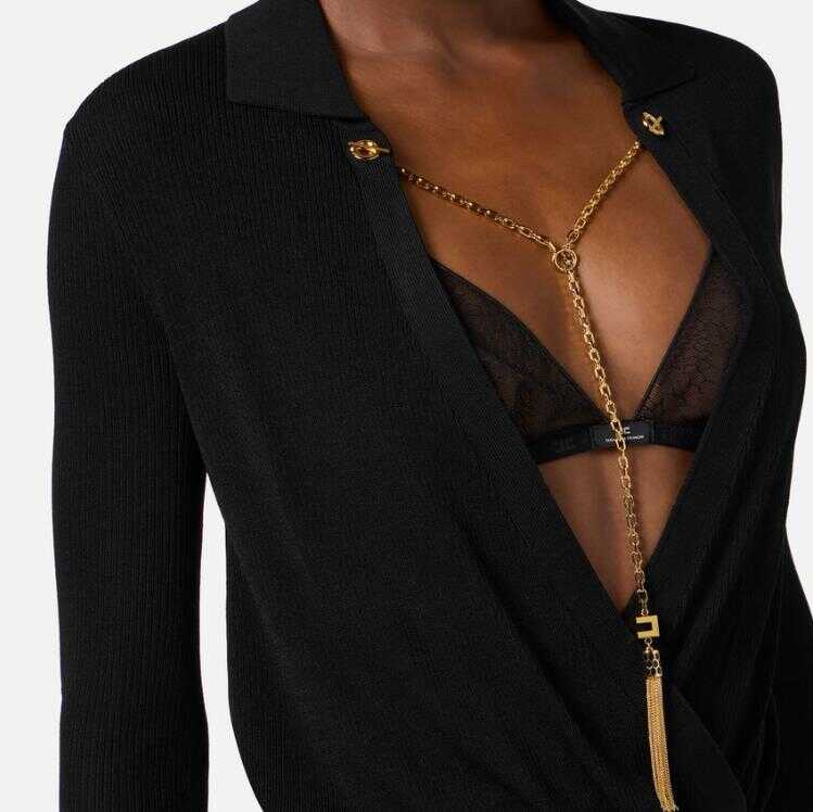 Topuri Elisabetta Franchi Elisabetta Franchi Top Black Femei (BM 18734661) 3