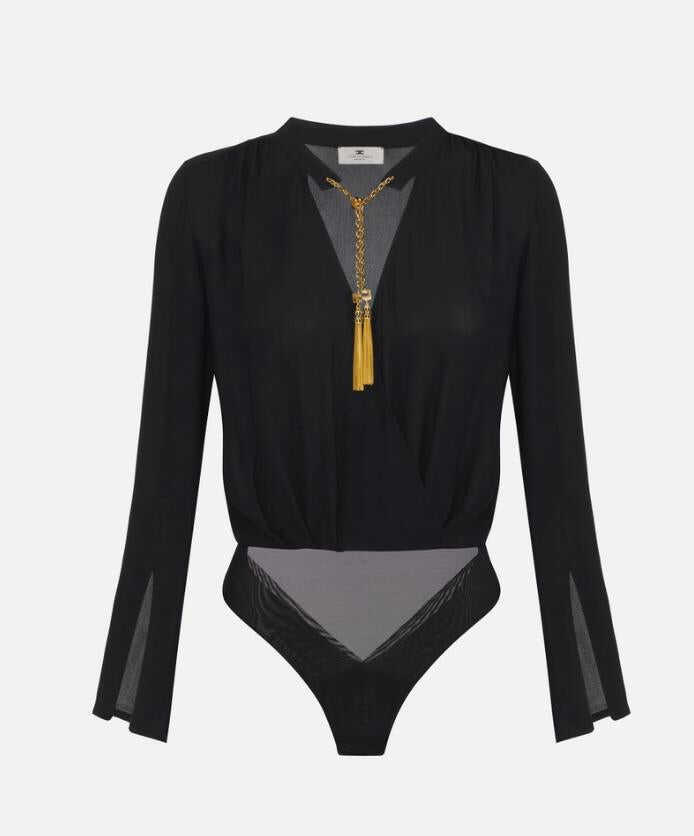 Topuri Elisabetta Franchi Elisabetta Franchi Top Black Femei (BM 18734853) 1