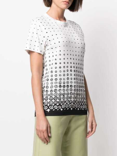 Topuri 10 CORSO COMO 10 Corso Como T-Shirts And Polos WHITE - BLACK PRINT Femei (BM 18734856) 3