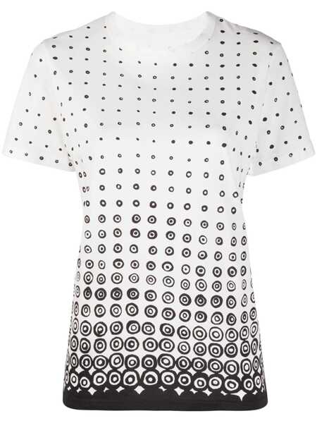 Topuri 10 CORSO COMO 10 Corso Como T-Shirts And Polos WHITE - BLACK PRINT Femei (BM 18734856) 1