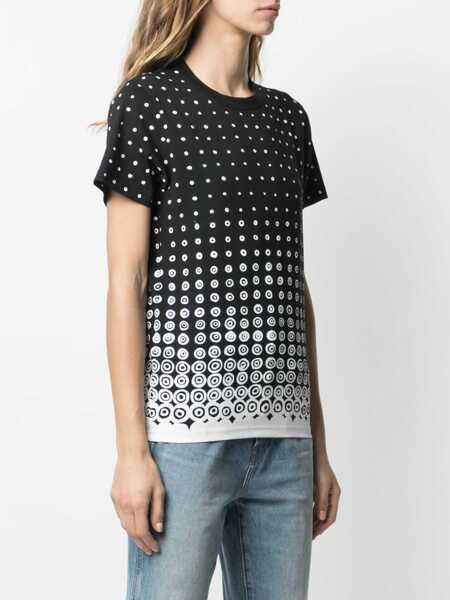 Topuri 10 CORSO COMO 10 Corso Como T-Shirts And Polos BLACK - IVORY PRINT Femei (BM 18734859) 3