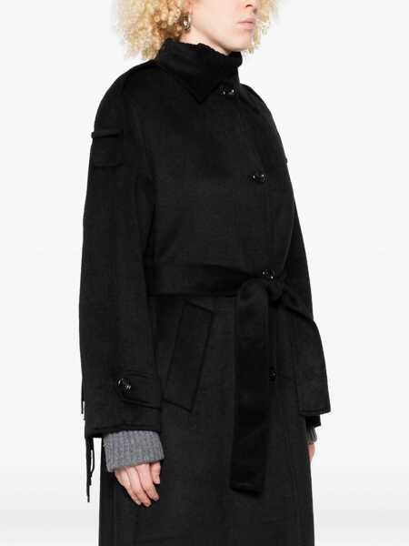 Paltoane Liu Jo Liu Jo Long Coat With Fringes Black Femei (BM 18734889) 3