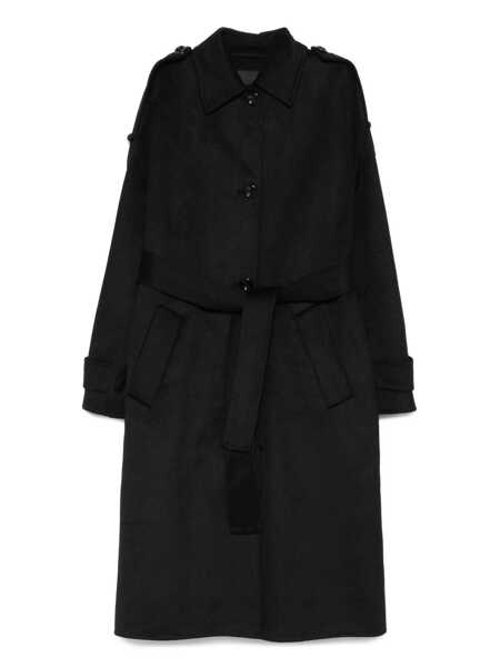 Paltoane Liu Jo Liu Jo Long Coat With Fringes Black Femei (BM 18734889) 1