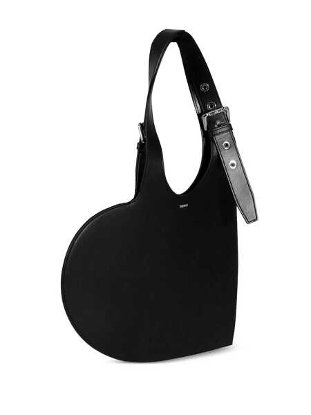Genti de mana COPERNI Belt Heart Black Handbag With Heart Shaped Design And Adjustable Belted Handle In Leather Woman Black Femei (BM 18735033) 3