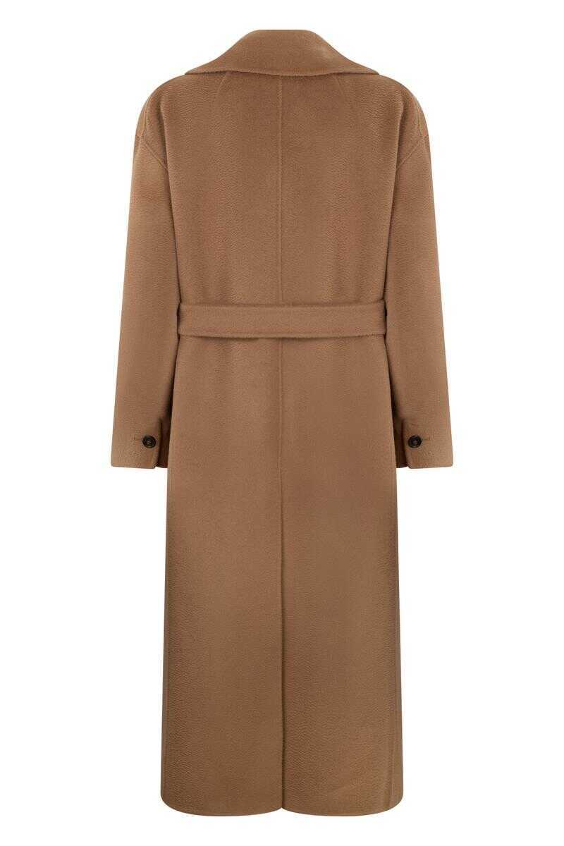Paltoane Max Mara S Max Mara Dalila Wool And Cashmere Coat Brown Femei (BM 18735132) 2