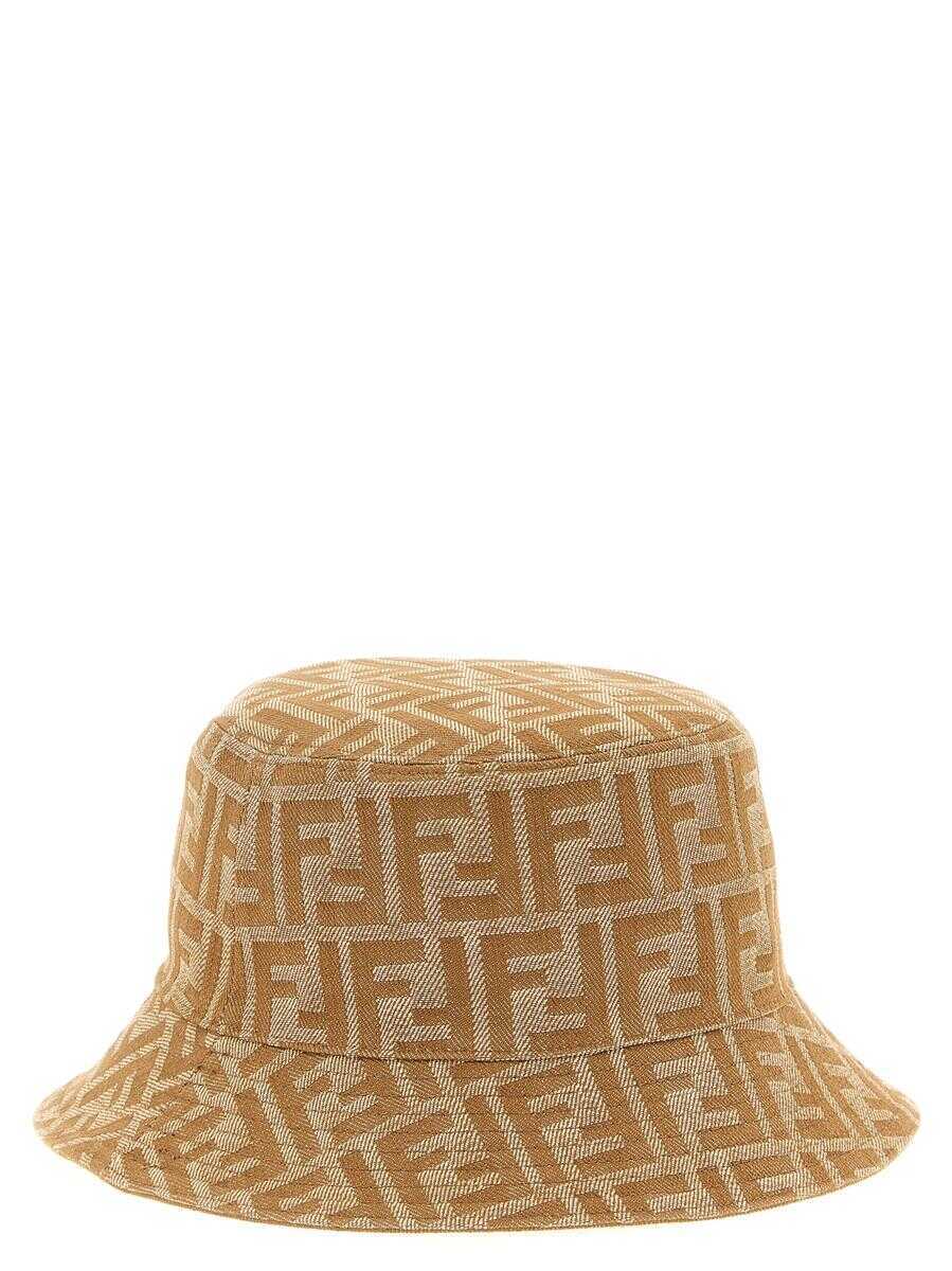 Palarii Fendi Fendi Reversible Bucket Hat BROWN Femei (BM 18735528) 2