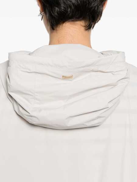 Geci Herno Herno Stretch Maxi Bomber Clothing WHITE Femei (BM 18735579) 5