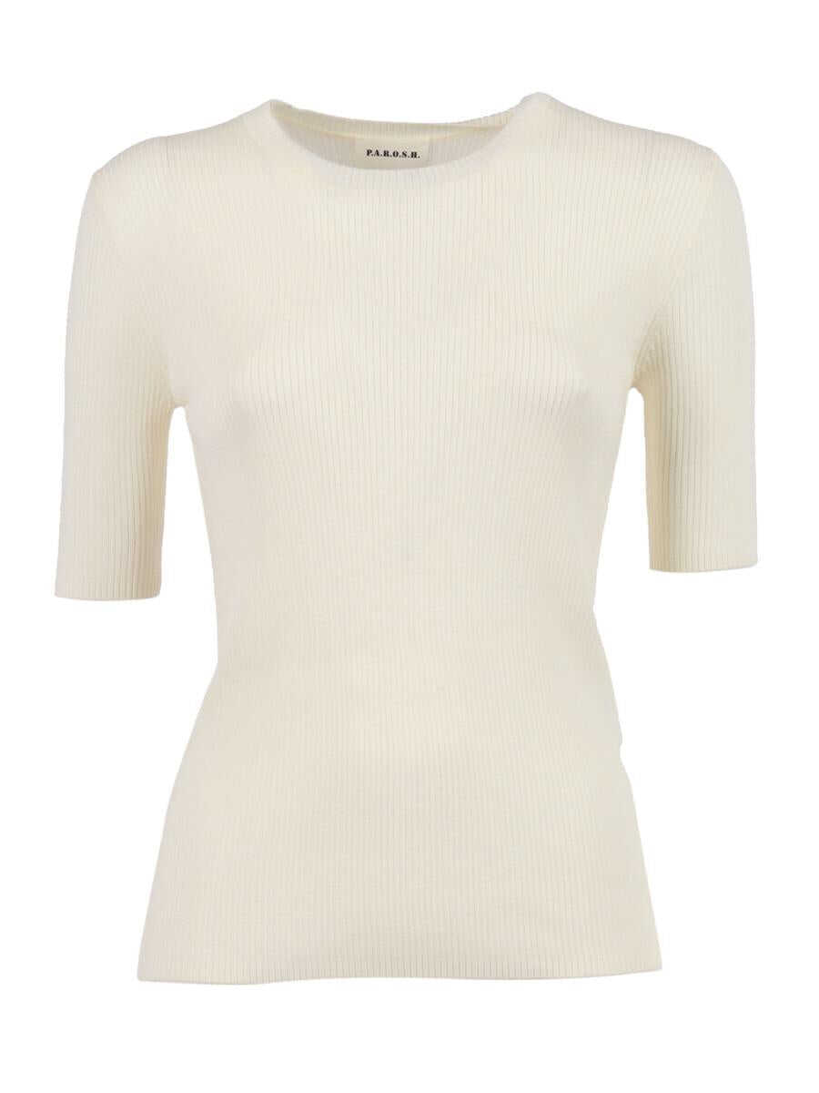 Pulovere P.A.R.O.S.H. P.A.R.O.S.H. Girocoll WHITE Femei (BM 18736395) 1