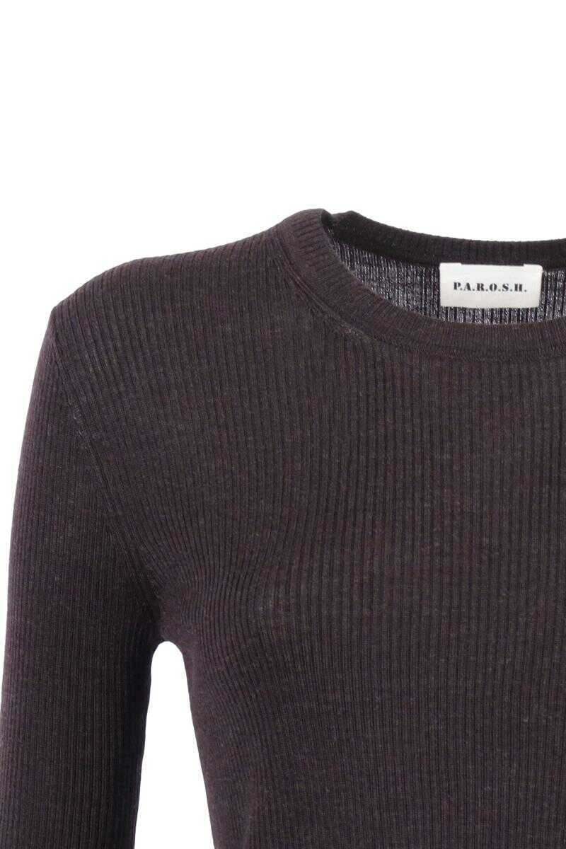 Pulovere P.A.R.O.S.H. P.A.R.O.S.H. Girocoll BROWN Femei (BM 18736401) 3