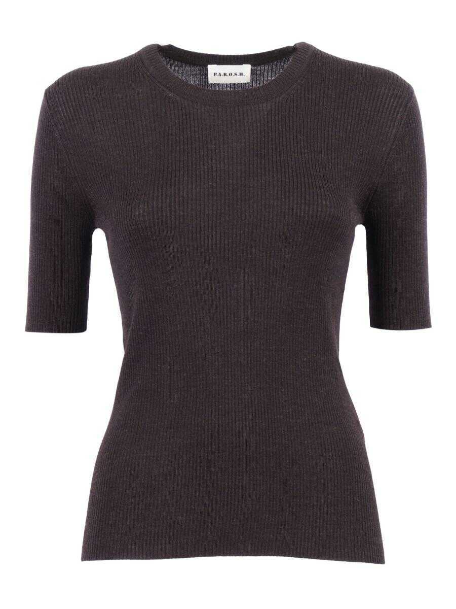 Pulovere P.A.R.O.S.H. P.A.R.O.S.H. Girocoll BROWN Femei (BM 18736401) 1