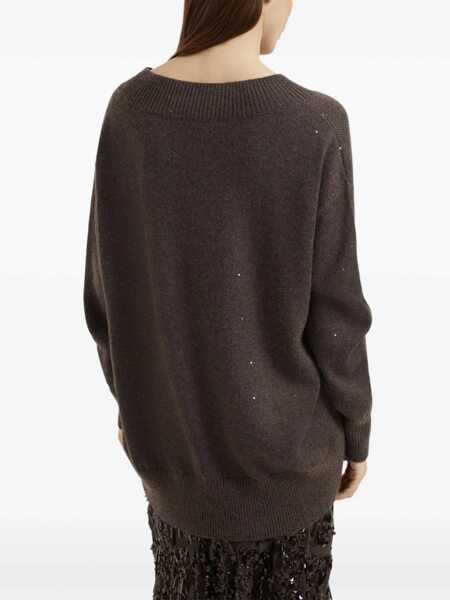 Pulovere Brunello Cucinelli Brunello Cucinelli Sweaters BROWN Femei (BM 18736575) 5