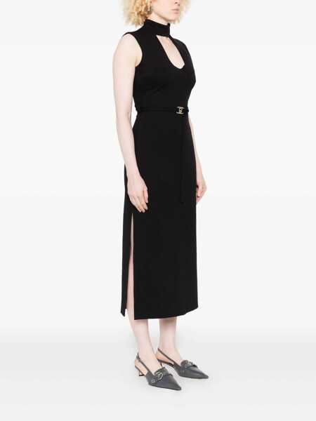 Rochii Liu Jo Liu Jo Midi Dress With Belt Black Femei (BM 18736719) 3