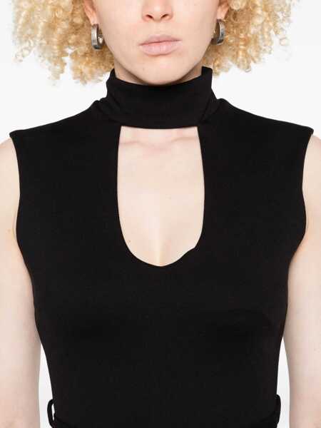 Rochii Liu Jo Liu Jo Midi Dress With Belt Black Femei (BM 18736719) 5