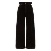 Pantaloni casual Miu Miu Velvet Wide Leg Trousers Femei